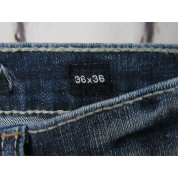 BKE Men Jeans Size 36 X36 Blue Tyler Midrise Relaxed Fit Mid Rise Faded Denim - Picture 4 of 5